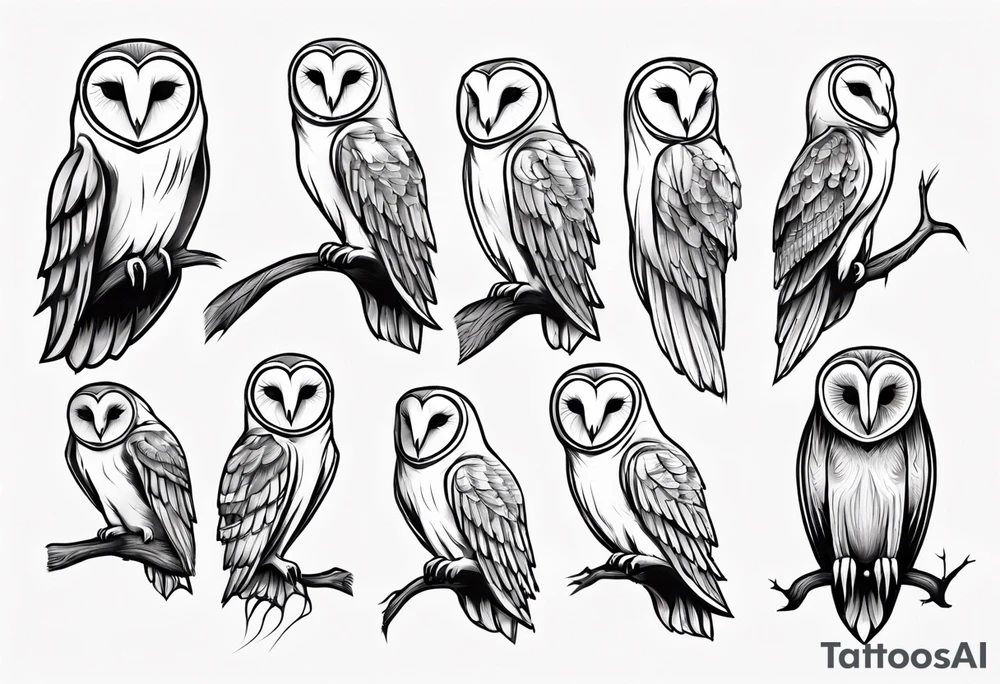 Barn owl tattoo idea