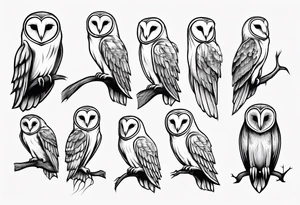Barn owl tattoo idea