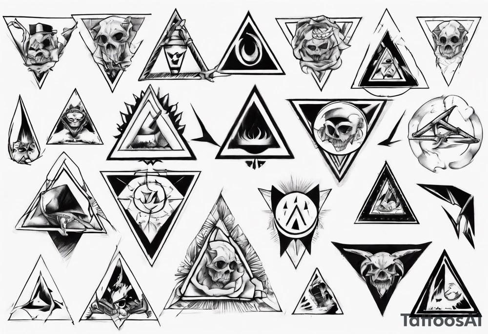 Triangle with a claw tattoo idea