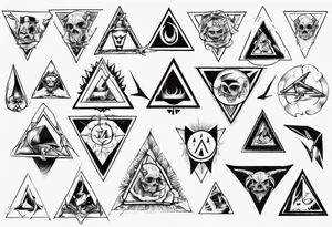 Triangle with a claw tattoo idea