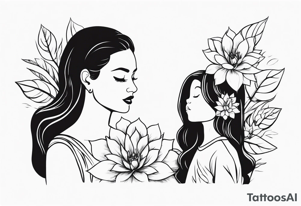 planta, mãe e filha tattoo idea