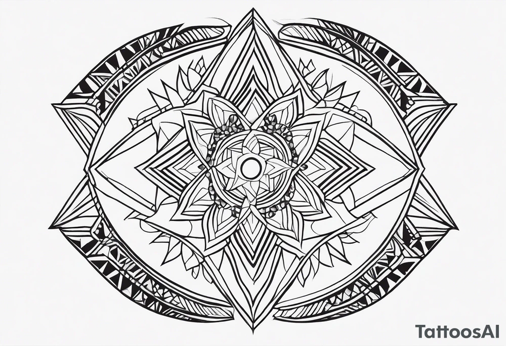 african, cultural, star, symmetrical, chest tattoo tattoo idea