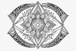 african, cultural, star, symmetrical, chest tattoo tattoo idea