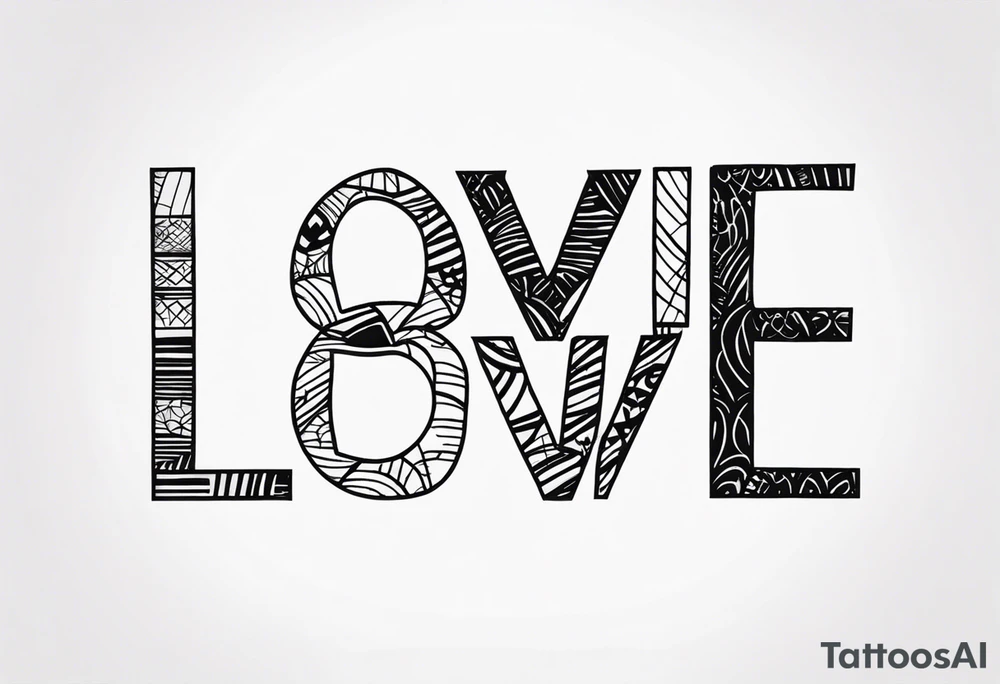 minimalist draw paw print in the word love tattoo idea
