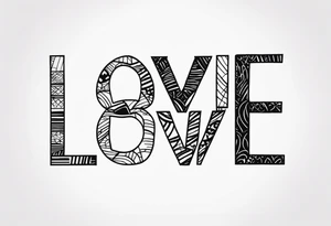 minimalist draw paw print in the word love tattoo idea