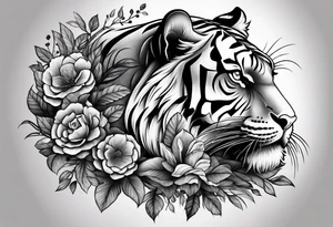 tiger sleeping tattoo idea