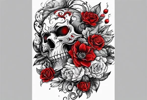 black and red. arm. family.
unique tattoo idea