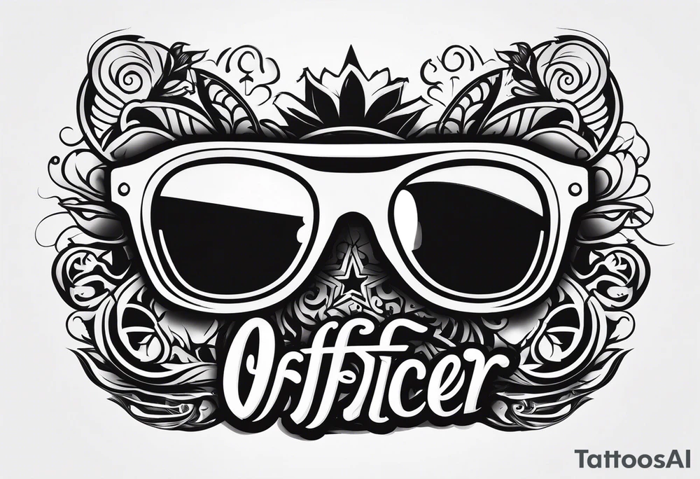 sunglasses Officer tattoo idea