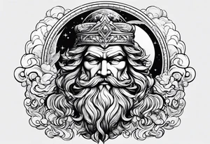 Zeus in the clouds tattoo idea