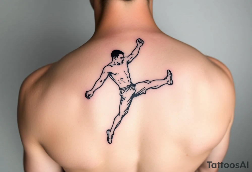 man jumping rope tattoo tattoo idea