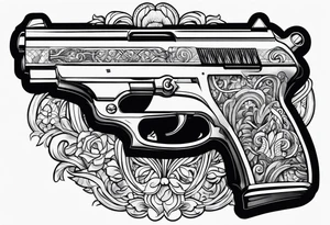 hand gun tattoo idea