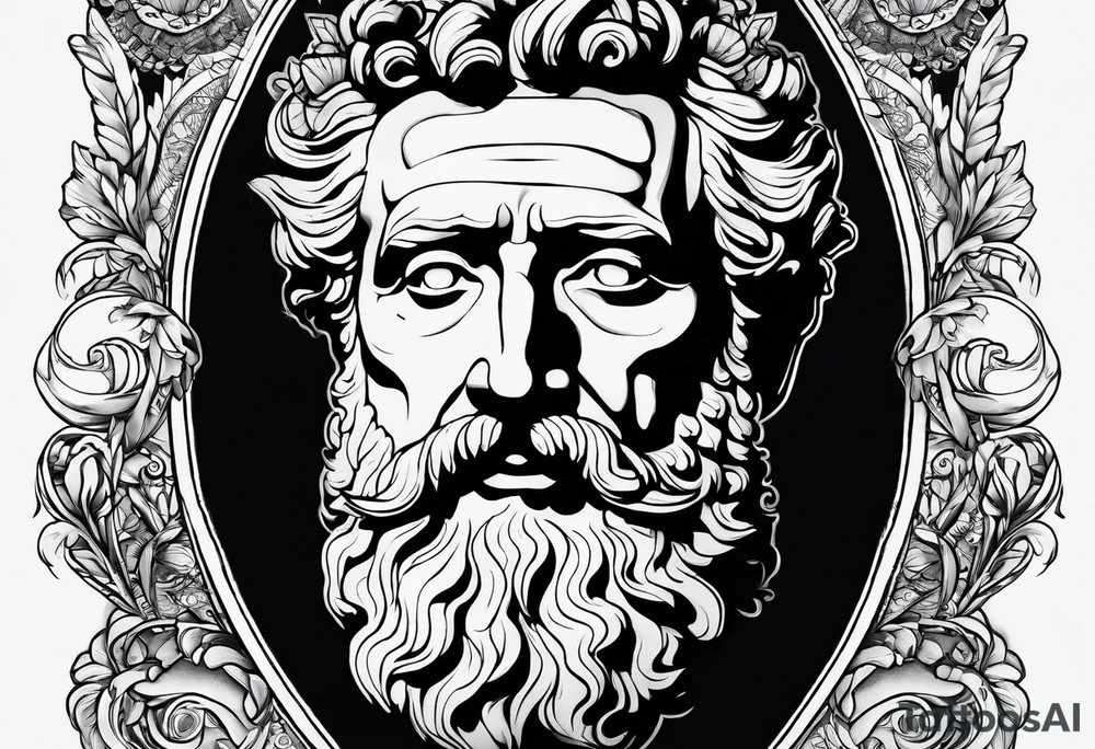 Marcus aurelius bust tattoo idea