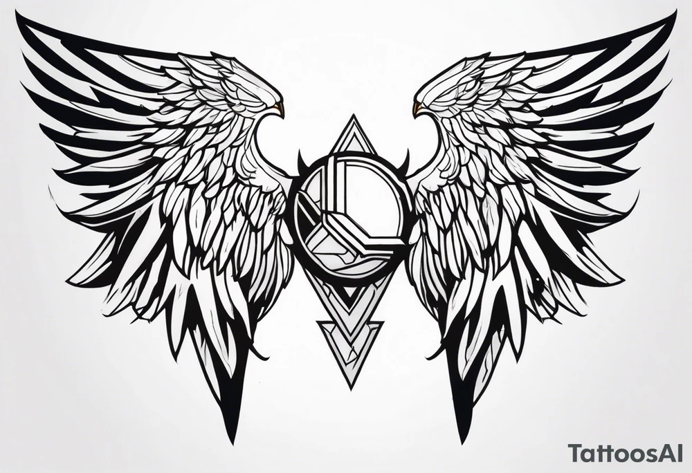 Valkyrie wings tattoo idea