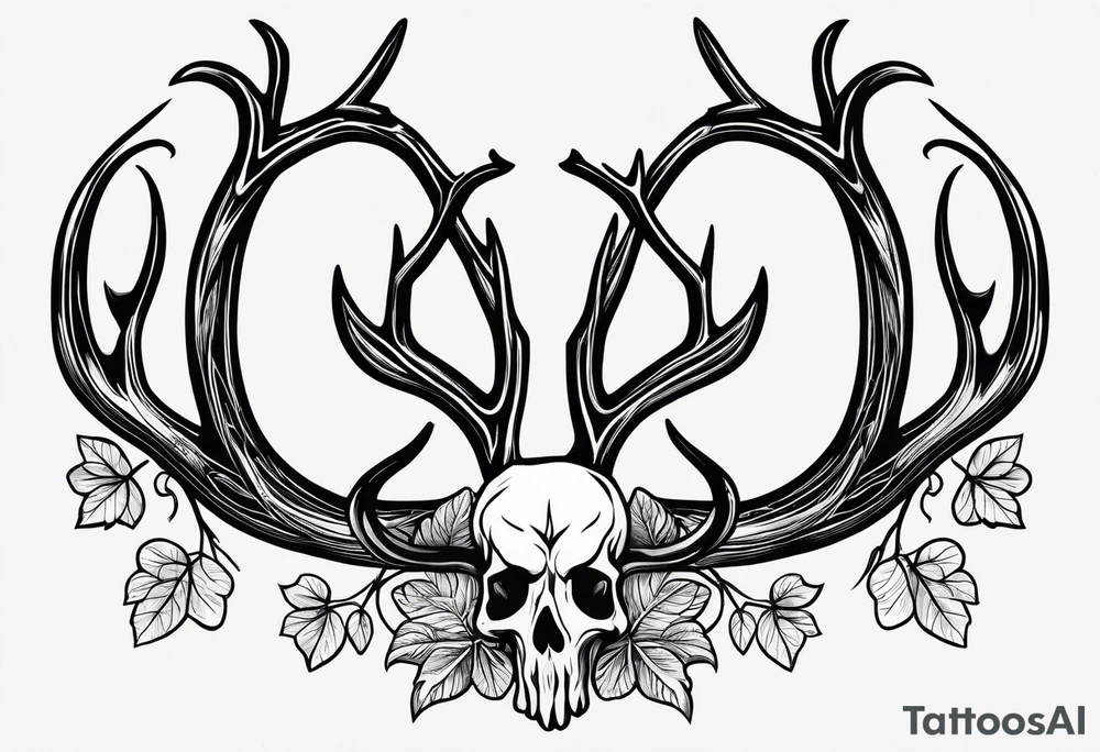 set of antlers and shamrock, labeled My Pride & Joy tattoo idea