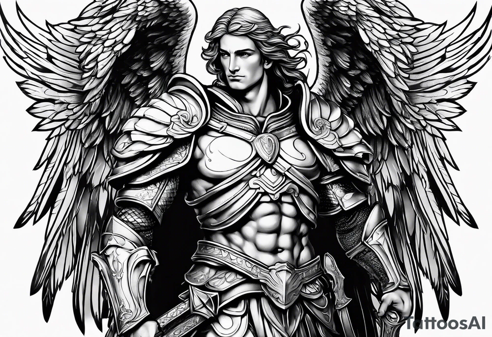 male archangel tattoo idea