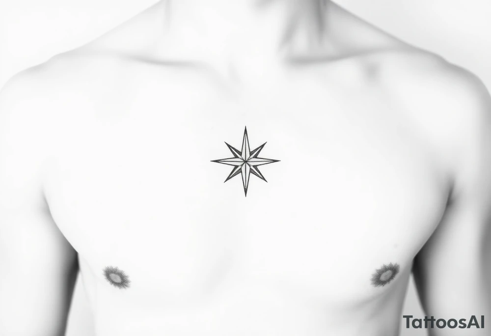 I want to create a tattoo in the center of my chest, close to my heart. It's a tattoo that I want to look at during the worst days of my life or whenever I am having a low day. To remind myself to trust the system, to trust the universe, and to trust myself. To have faith and be a warrior. To have that resilience to get back up. And yeah, like a mix of that feeling and also just to let go and trust that things will work out fine. don't Give me the option of a star or something that is a mix of releasing, letting go of control, and resilience - trust, belief, faith in the universe and myself. tattoo idea