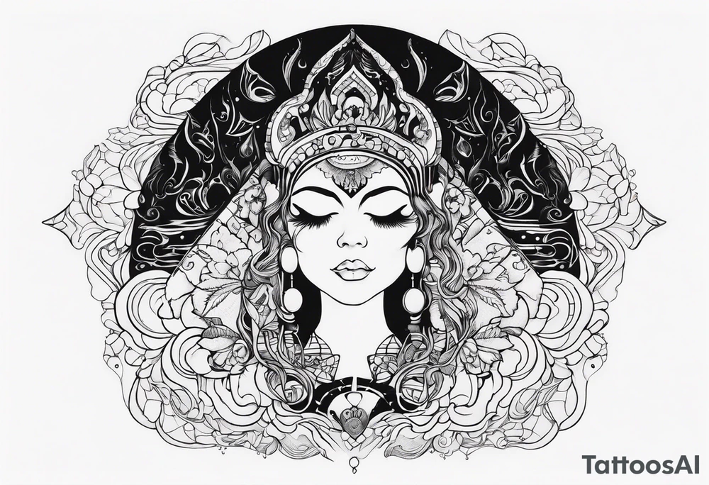 psychedelic, music tattoo idea
