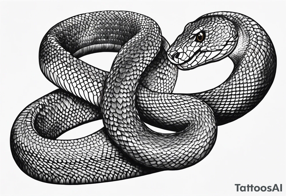 Black snake tattoo idea