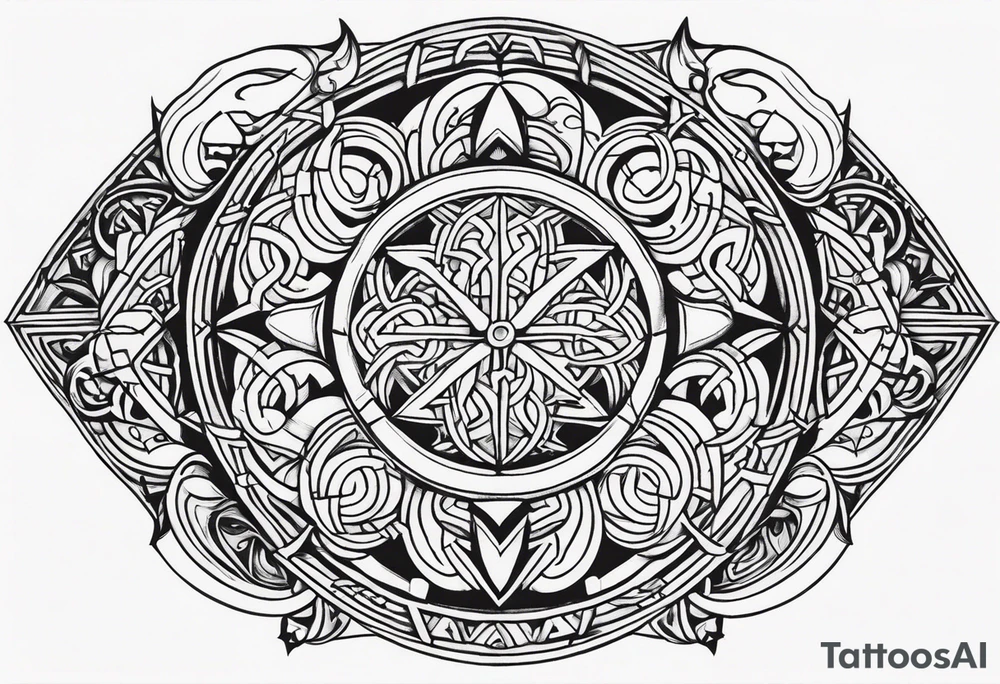 Viking symbols tattoo idea