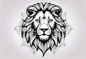lion classic tattoo idea