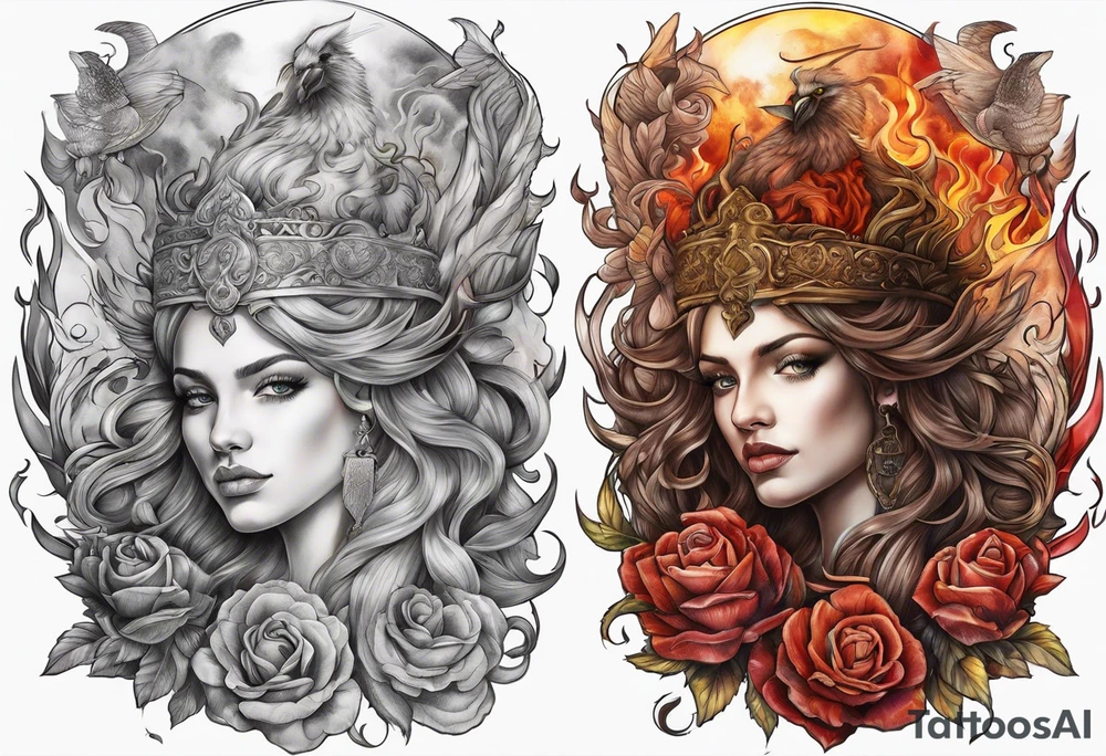 heaven and hell tattoo idea