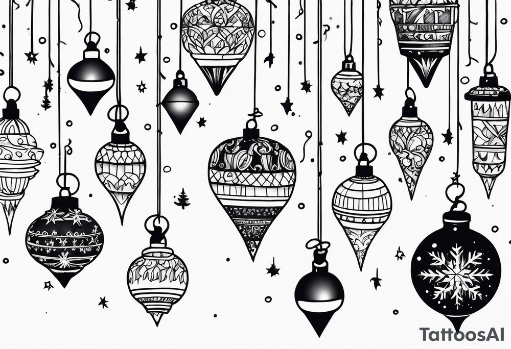 christmas lights tattoo idea