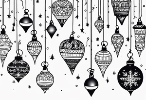 christmas lights tattoo idea