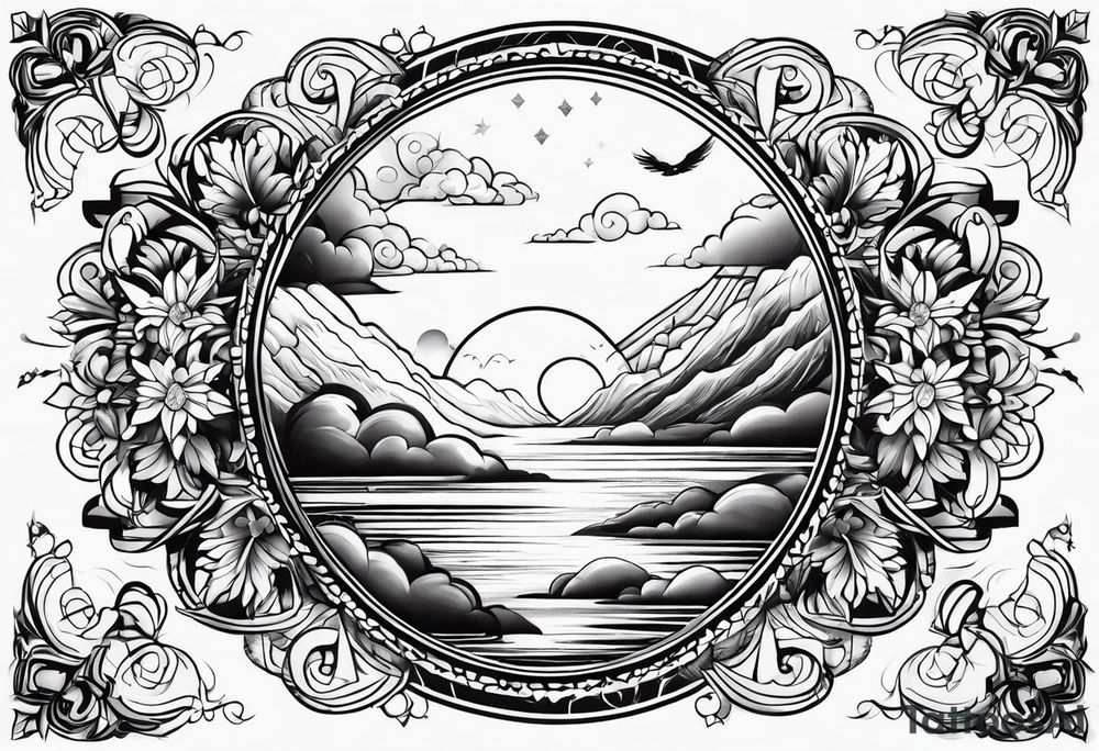 heaven vignette tattoo idea