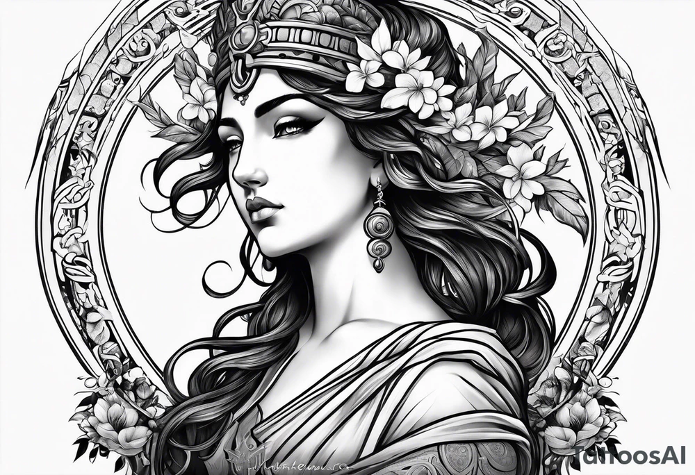Greek mythology sleeve tattoo idea