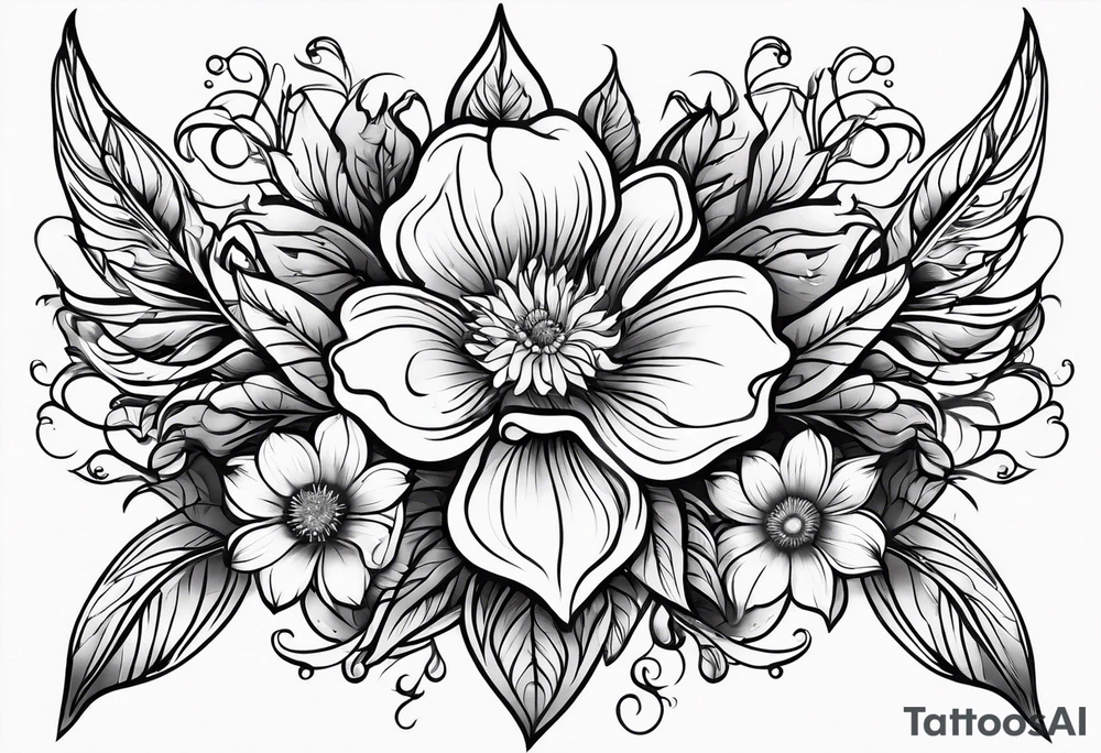 flower fire for a male tattoo tattoo idea