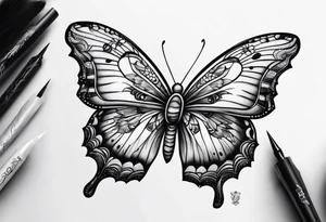 Uma borboleta delicada tattoo idea