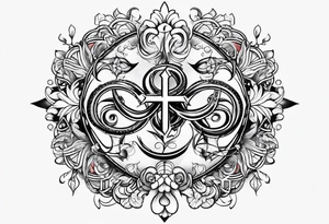 Virgo and Scorpio symbol tattoo idea