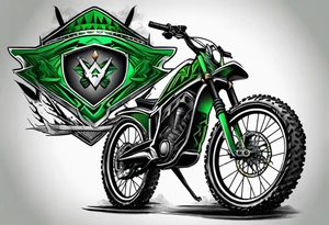 Green arrow riding a Santa Cruz blur full suspension mountain bike tattoo idea