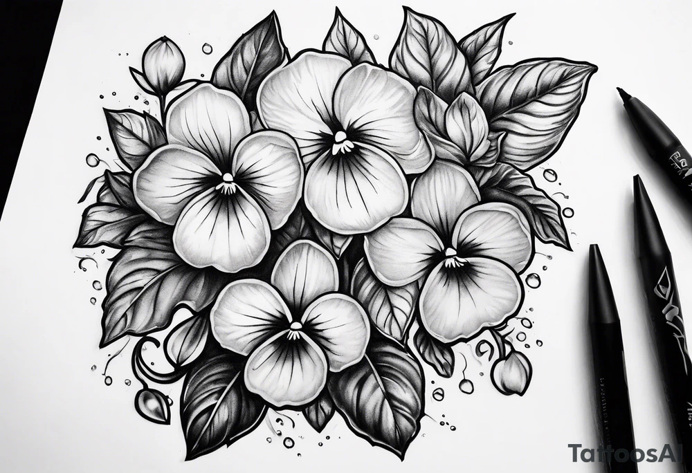 Violets tattoo idea