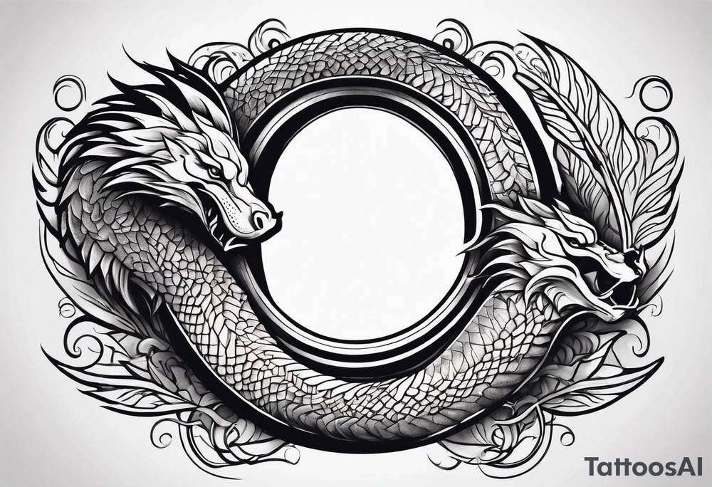 ouroboros cut in half tattoo idea