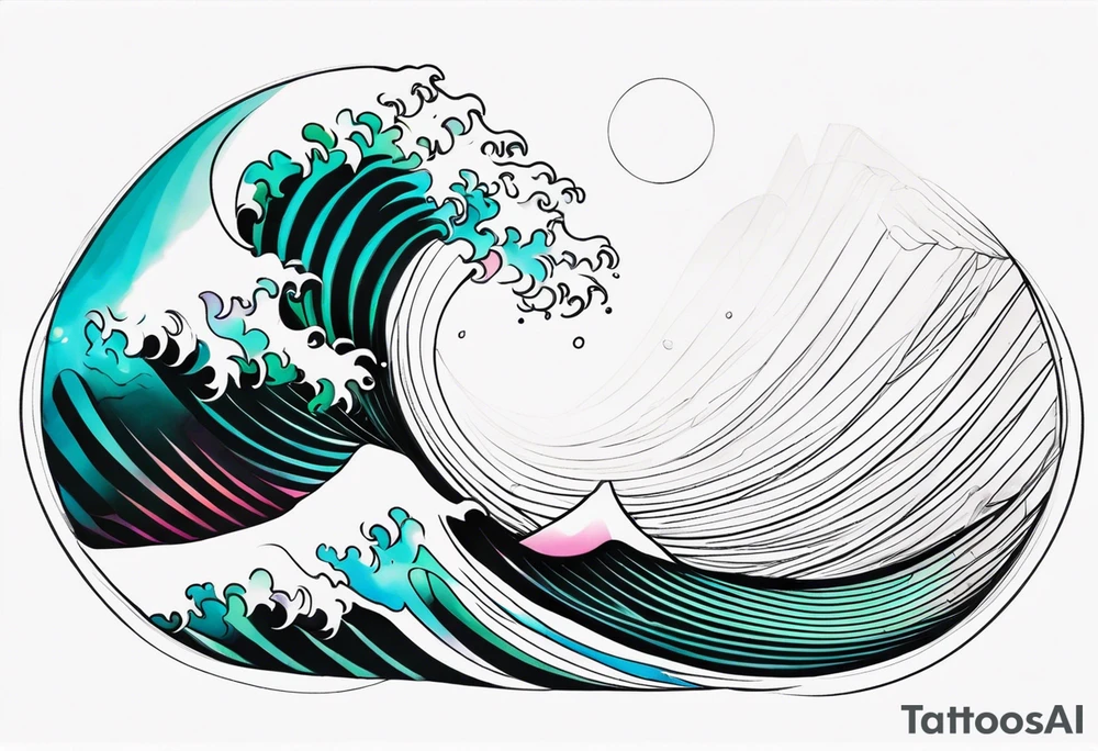 wave diffraction phenomena tattoo idea