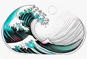 wave diffraction phenomena tattoo idea