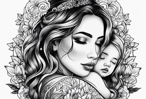 Mother and children tattoo idea