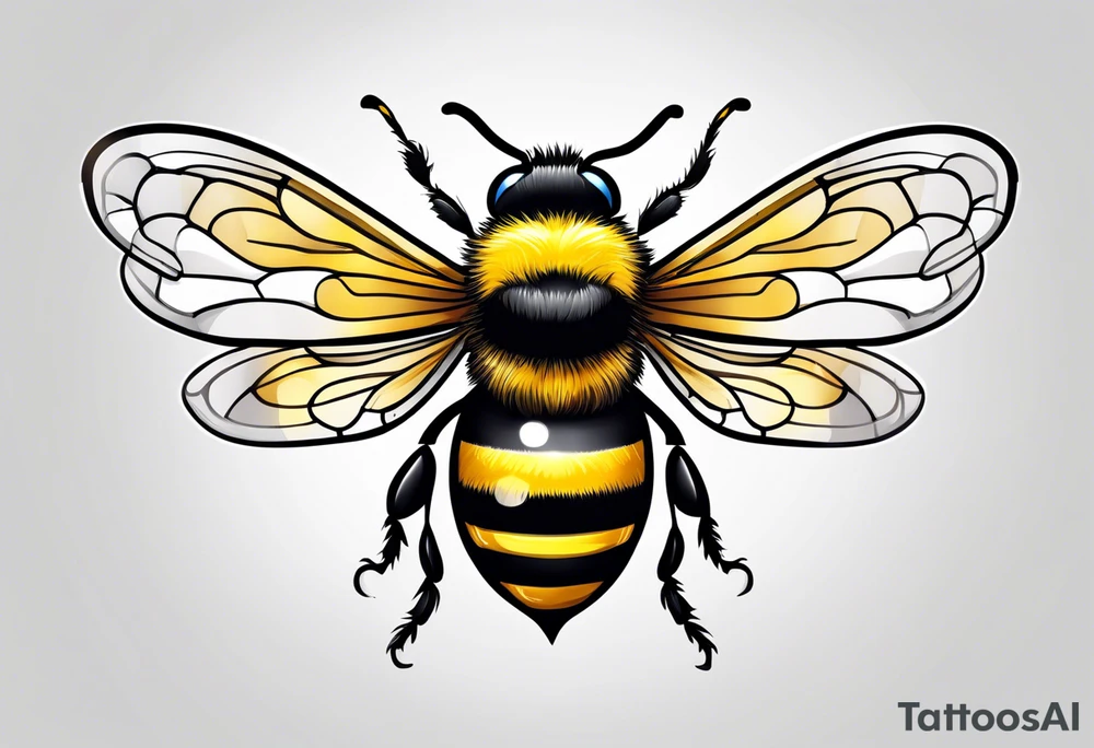 Cute bumble bee tattoo idea