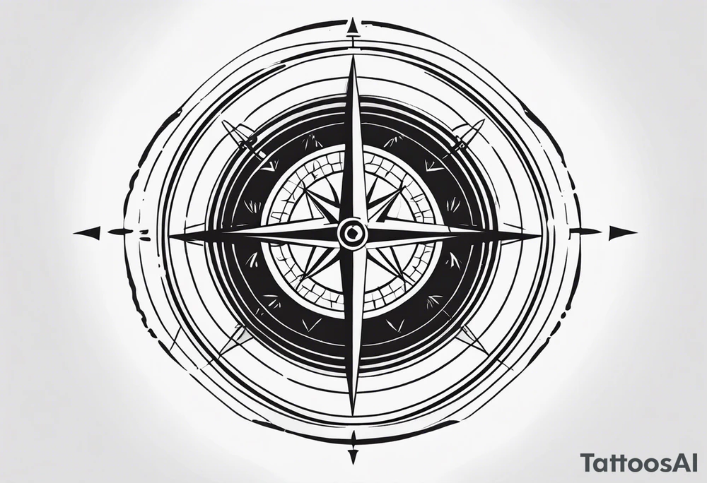 Vintage Compass tattoo idea