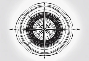Vintage Compass tattoo idea