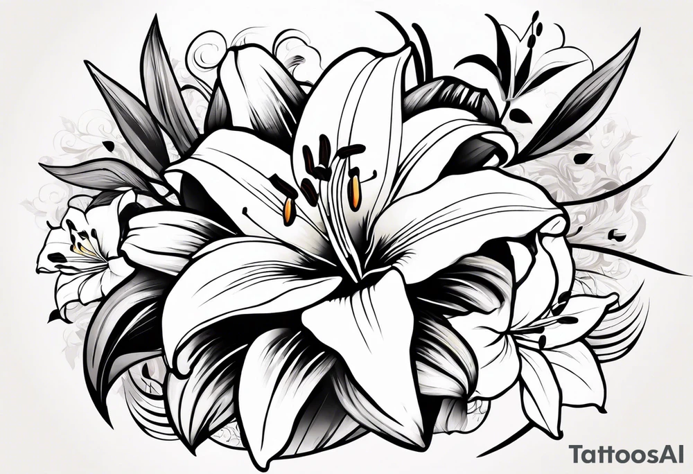 lily flower tattoo idea