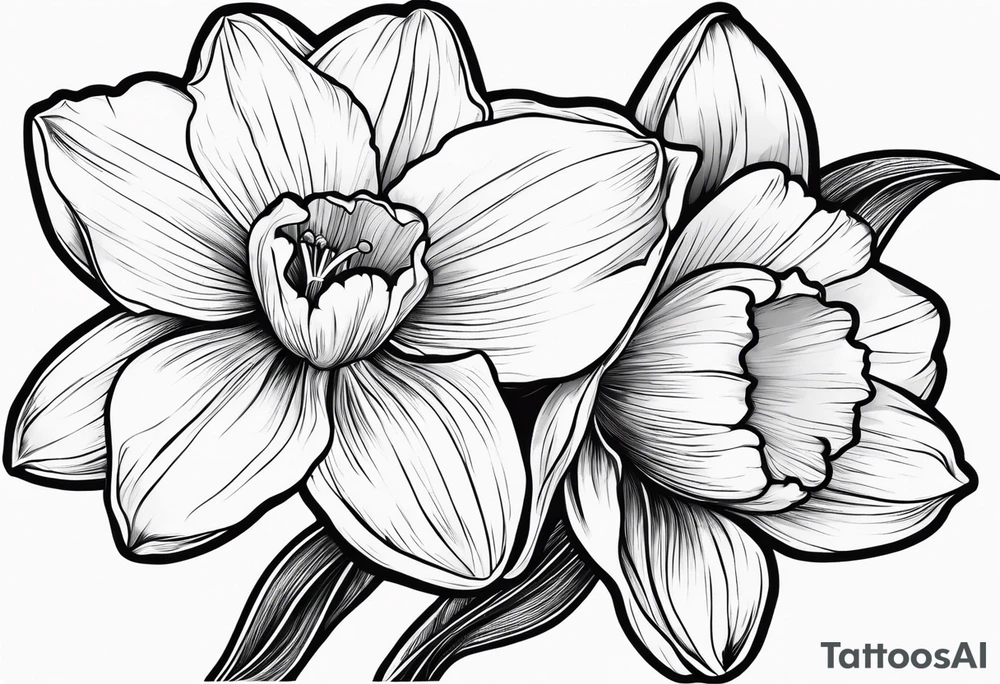 narcissus flower tattoo idea