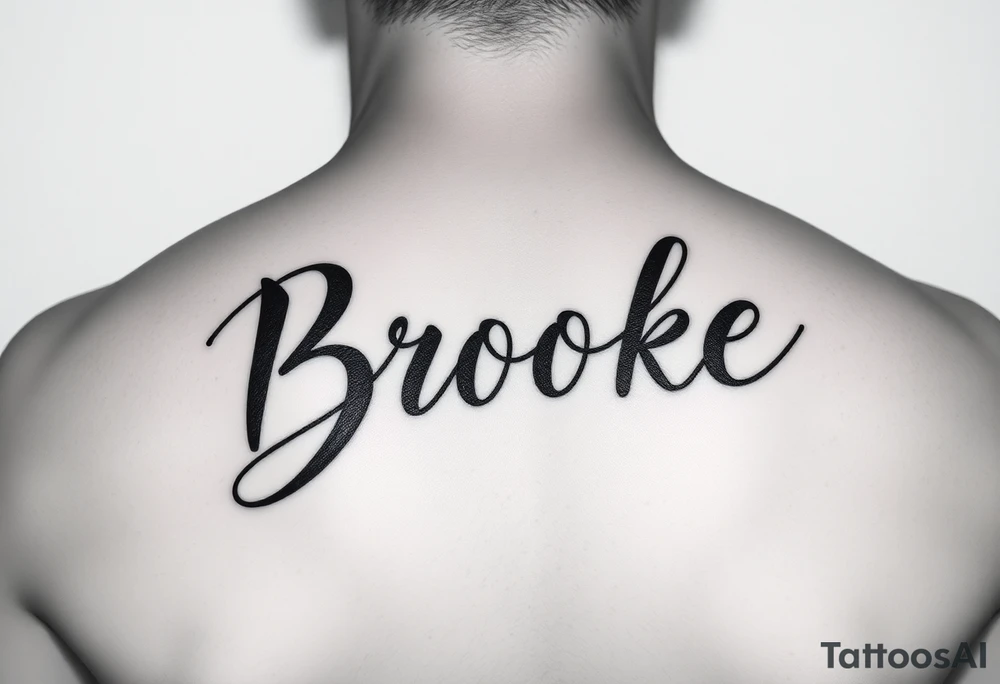 The name, Brooke with makeup brush tattoo idea