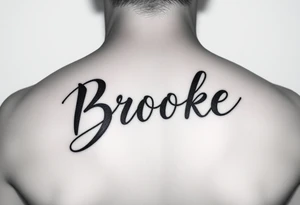 The name, Brooke with makeup brush tattoo idea
