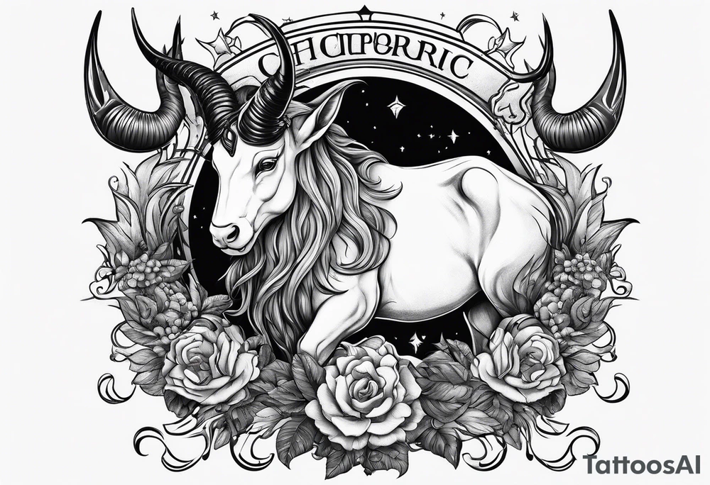 capricorn with shotgun tattoo idea
