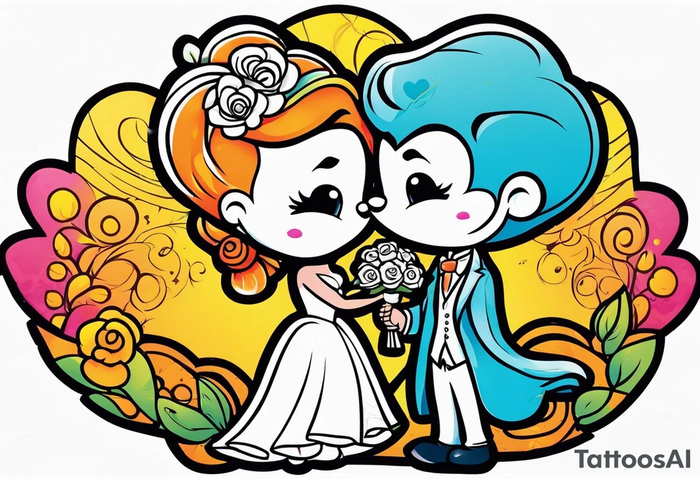Beautiful wedding tattoo idea