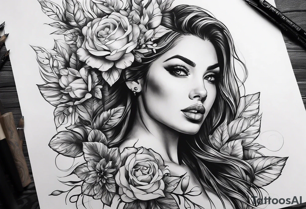 треска,белый медведь,северное сияние tattoo idea