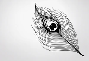 Fineline peacock feather tattoo idea