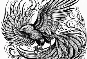 Phoenix arm sleeve tattoo idea